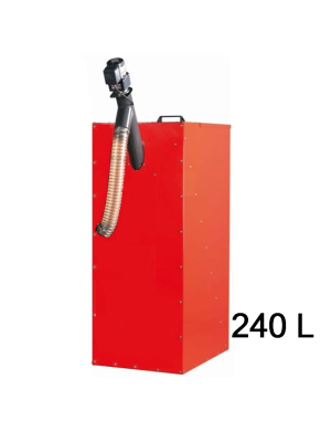Platzspar - Pelletsilo 240 Liter inkl. Förderschnecke - Farbe rot, für A25/45