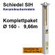 Schiedel SIH Ø160 Keramik-Schornstein-Paket Gesamthöhe 9,66 m mit Fertigfuß