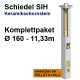 Schiedel SIH Ø160 Keramik-Schornstein-Paket Gesamthöhe 11,33 m mit Fertigfuß