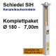 Schiedel SIK Ø180 Keramik-Schornstein-Paket Gesamthöhe 7,00 m mit Fertigfuß