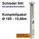 Schiedel SIH Ø180 Keramik-Schornstein-Paket Gesamthöhe 10,66 m mit Fertigfuß