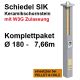 Schiedel SIK Ø180 Keramik-Schornstein-Paket Gesamthöhe 7,66 m mit Fertigfuß