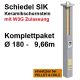 Schiedel SIK Ø180 Keramik-Schornstein-Paket Gesamthöhe 9,66 m mit Fertigfuß