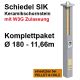 Schiedel SIK Ø180 Keramik-Schornstein-Paket Gesamthöhe 11,66 m mit Fertigfuß