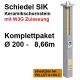 Schiedel SIK Ø200 Keramik-Schornstein-Paket Gesamthöhe 8,66 m mit Fertigfuß